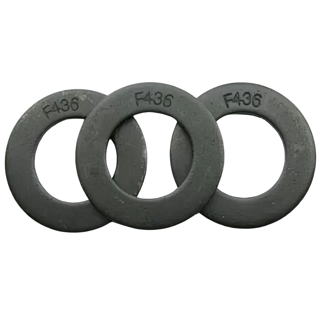 Golilla estructural plana ASTM F436 pavonada negra de alta resistencia Solintek