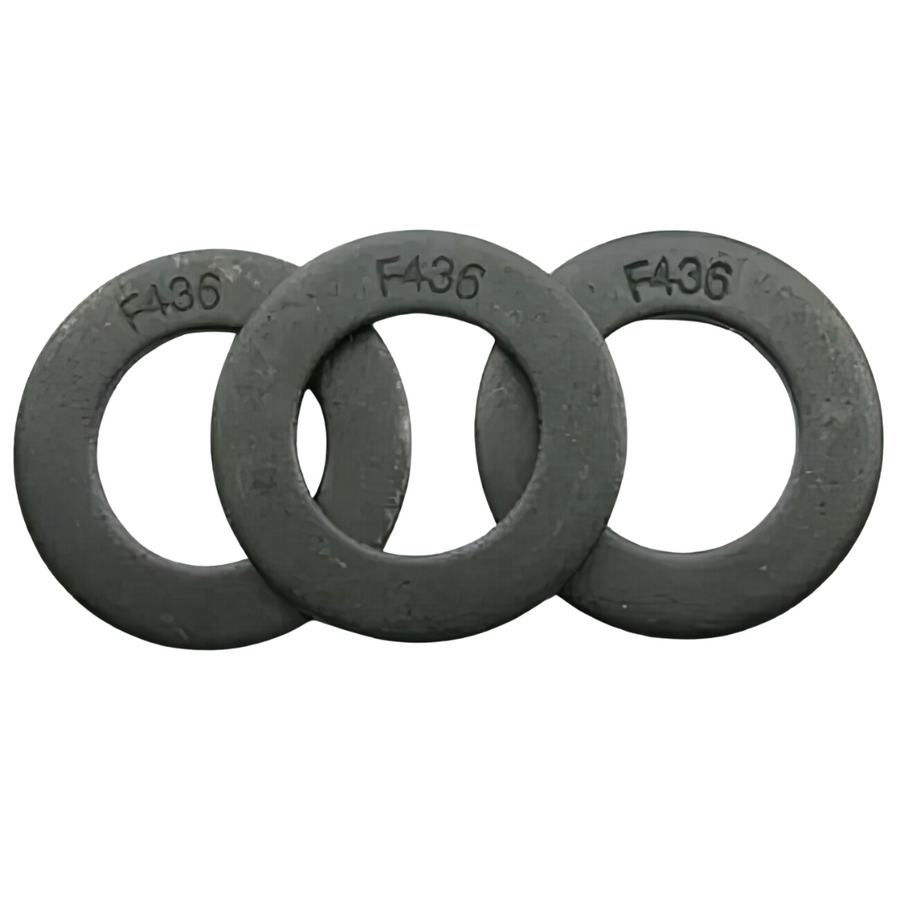 Golilla estructural plana ASTM F436 pavonada negra de alta resistencia Solintek